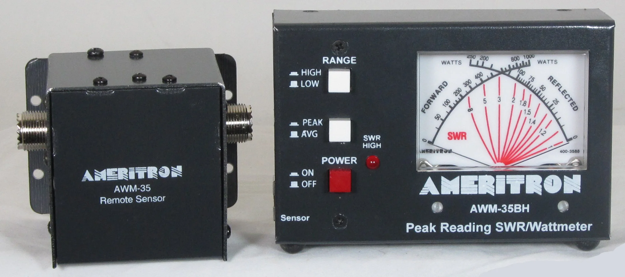 AWM-35BH,HF+6M,SWR/WATTMETER,FLATMOBILE,1000/100WSCALE