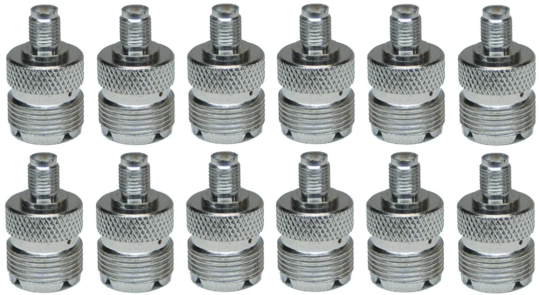 MFJ-7729P, 12-PK, ADAPTOR, SO-239 TO SMA FEMALE (610-2129)